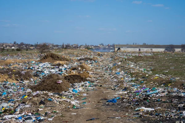 Pile Garbage City Dump Ecological Catastrophy — Stock Photo, Image