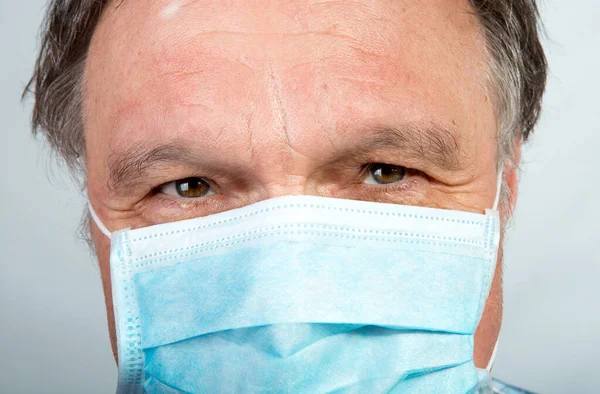 Maskiertes Gesicht Zum Schutz Vor Infektionen — Stockfoto