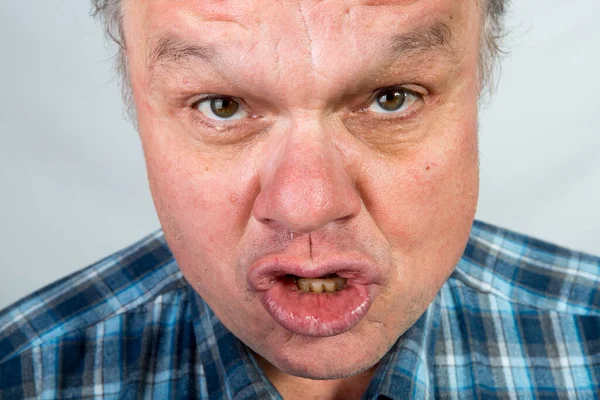 Emotions Middle Aged Man Satire Humor Pandemic — Stock Photo, Image