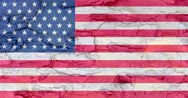 Usa Vlag Schors Textuur Achtergrond Achtergrond Voor Wenskaarten Voor Amerikaanse — Stockfoto