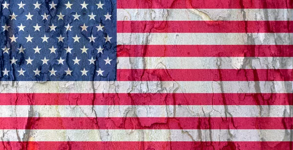 Usa Vlag Schors Textuur Achtergrond Achtergrond Voor Wenskaarten Voor Amerikaanse — Stockfoto