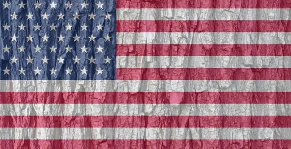 Usa Vlag Schors Textuur Achtergrond Achtergrond Voor Wenskaarten Voor Amerikaanse — Stockfoto