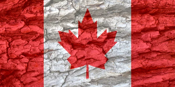 Bandeira Canadá Fundo Textura Casca Antecedentes Para Cartões Felicitações Para — Fotografia de Stock