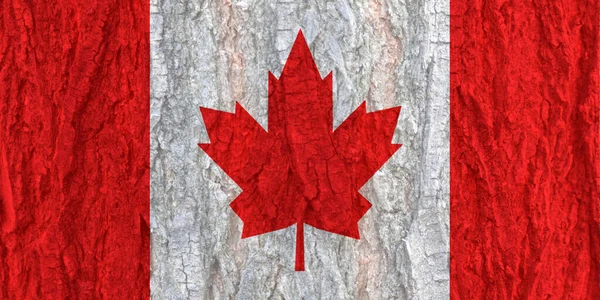 Canada Vlag Schors Textuur Achtergrond Achtergrond Voor Wenskaarten Voor Feestdagen — Stockfoto