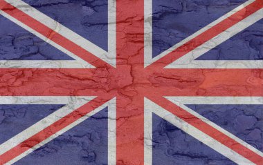 Ağaç kabuğu dokusunda İngiliz bayrağı. İngiltere 'de resmi tatillerde tebrik kartları için arka plan. Anma ve Uzlaşma Günü 'nde. Mayıs tatili. Bahar tatili. Kraliçe 'nin doğum günü.