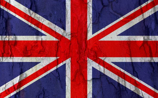 Brittisk Flagga Bark Textur Bakgrund Bakgrund För Gratulationskort För Brittiska — Stockfoto