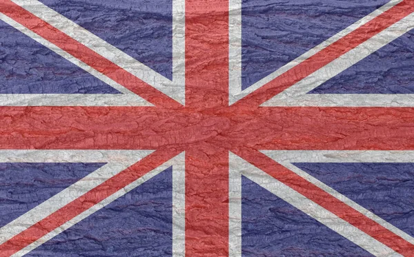 Flaga Wielkiej Brytanii Tle Tekstury Kory Tło Dla Kart Okolicznościowych — Zdjęcie stockowe