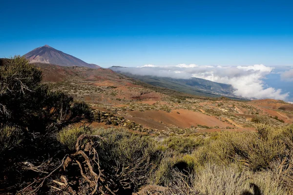 Montagnes Nuages Près Volcan Teide Sur Île Tenerife Archipel Des — Photo