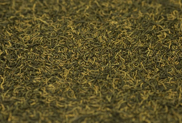 Chá Preto Chinês Chá Sobrancelha Dourada Fundo Chá Textura Vazio — Fotografia de Stock