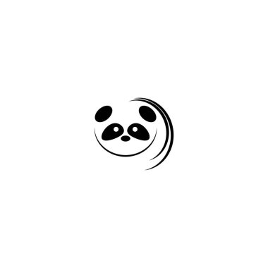 Panda ilüstrasyon logo vektör şablonu