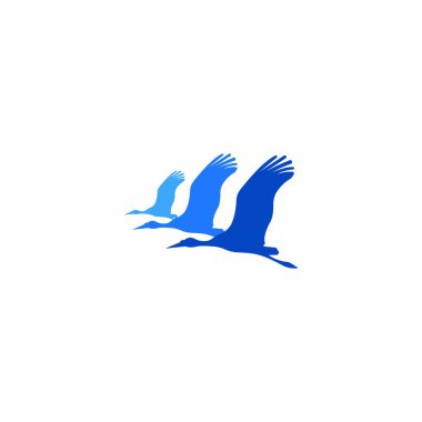 Kuş Logosu Şablonu vektör çizimi