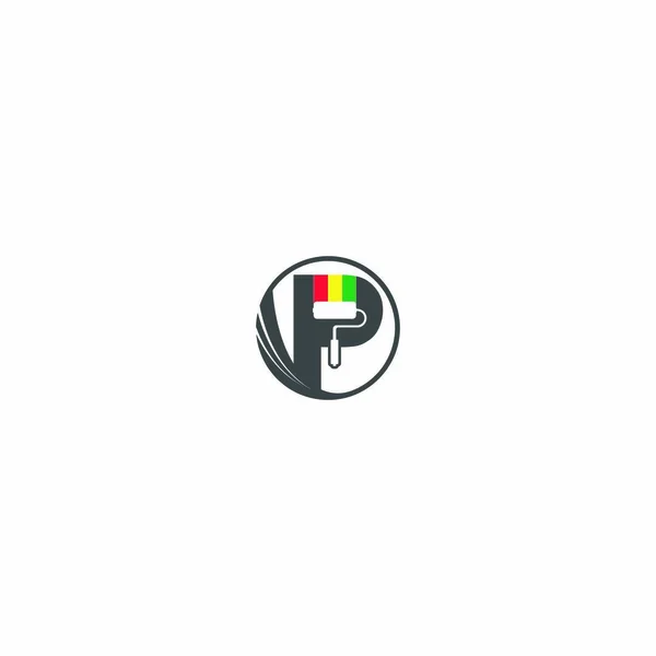 Peinture Logo Entreprise Vecteur Icône Modèle — Image vectorielle