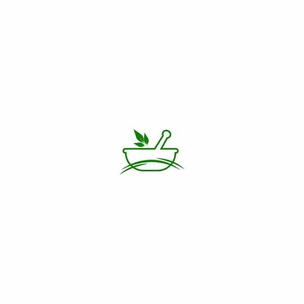 Medische Herbal Logo Vector Illustratie — Stockvector
