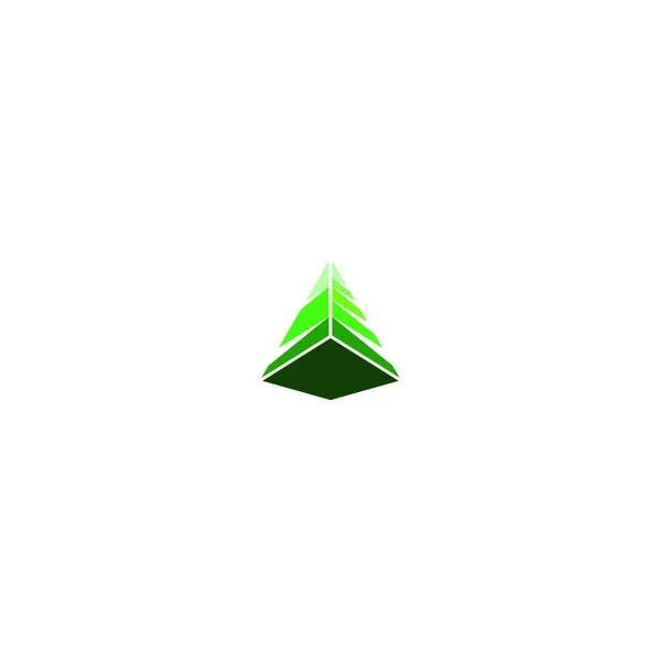 Pirámide Logo Plantilla Vector Ilustración — Vector de stock