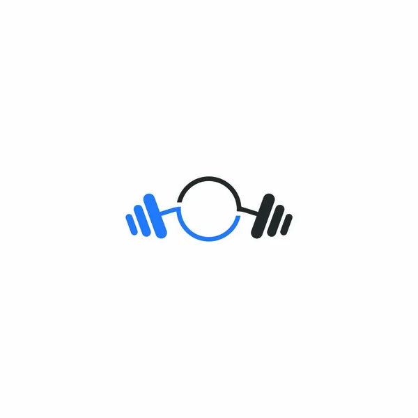 Barbel Logo Icon Illustration Design — Stockvektor