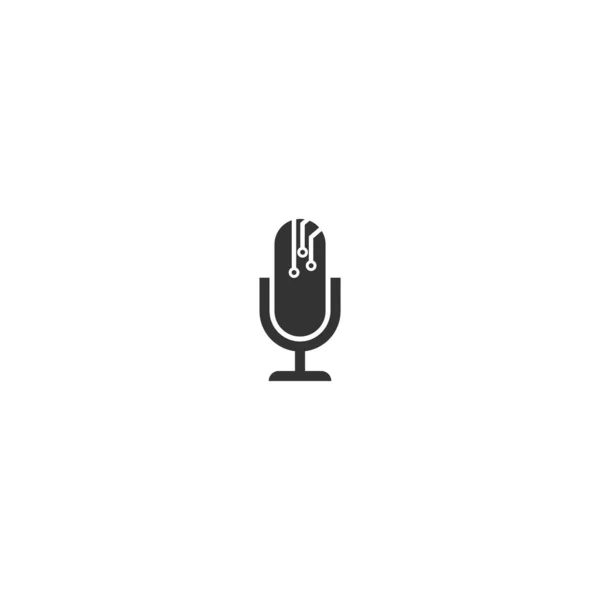 Podcast Icône Logo Illustration Design — Image vectorielle