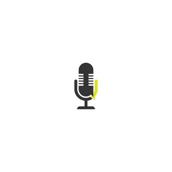 Podcast Icône Logo Illustration Design — Image vectorielle