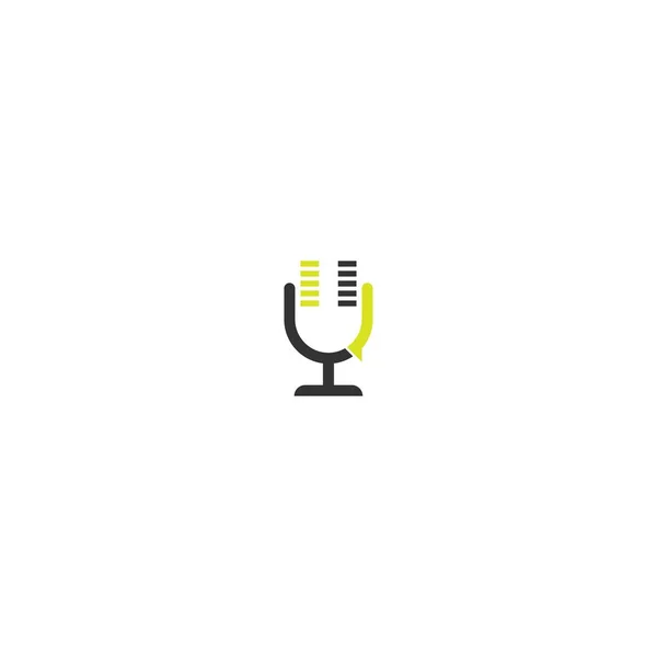 Podcast Icône Logo Illustration Design — Image vectorielle