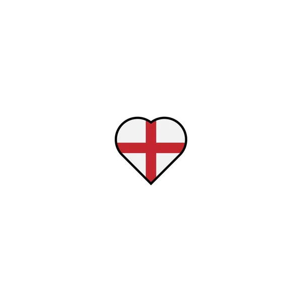 Illustration Vectorielle Logo Nation Pays Amour — Image vectorielle