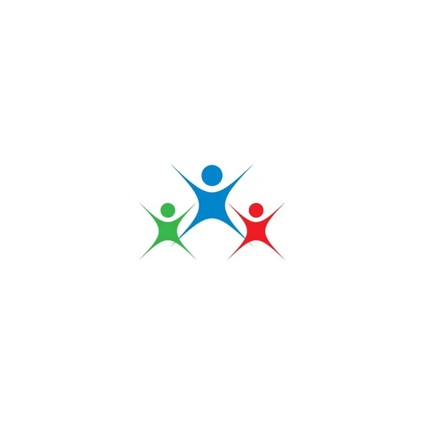 Gemeinschaftspflege Teamwork Konzept Logo Illustration — Stockvektor
