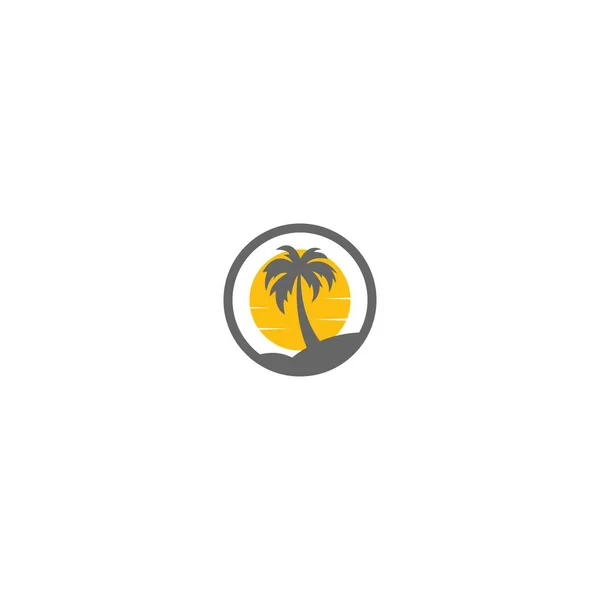 Palm Beach Vitamin Logo Concept Illustration — Stock Vector