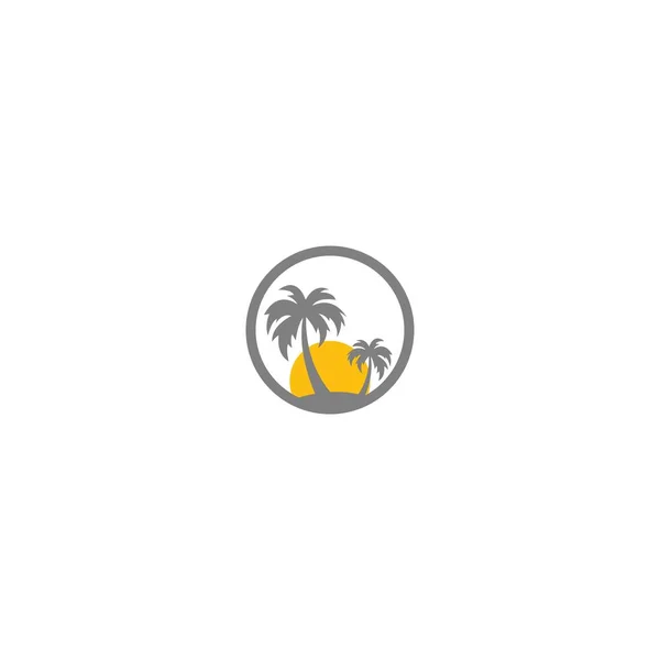 Palm Strand Vitamine Logo Concept Illustratie — Stockvector