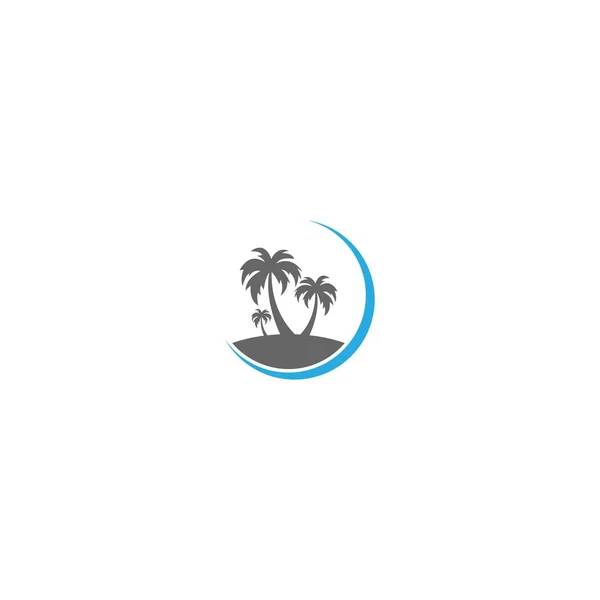 Palm Beach Vitamina Logotipo Conceito Ilustração —  Vetores de Stock