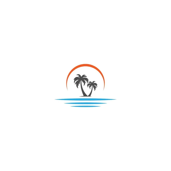 Palm Beach Vitamina Logotipo Conceito Ilustração — Vetor de Stock