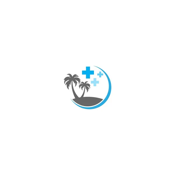 Ilustración Del Icono Del Logotipo Palma Médica — Vector de stock