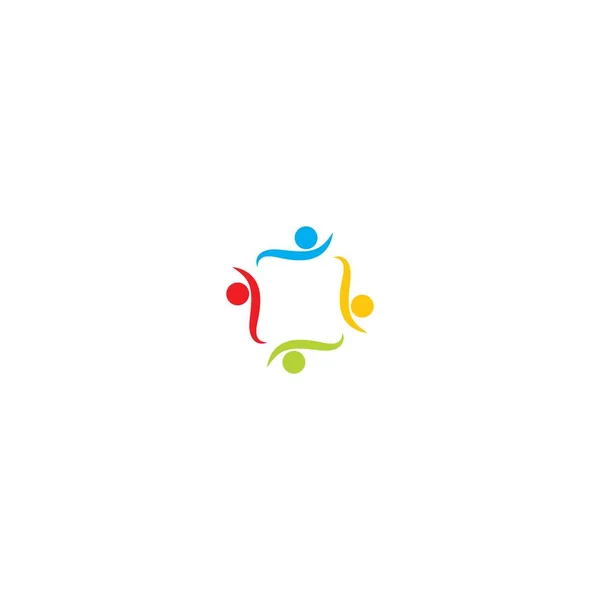 Community Logo Symbol Bunte Illustration — Stockvektor