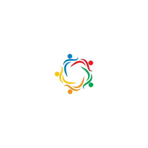 Community Logo Symbol Bunte Illustration — Stockvektor