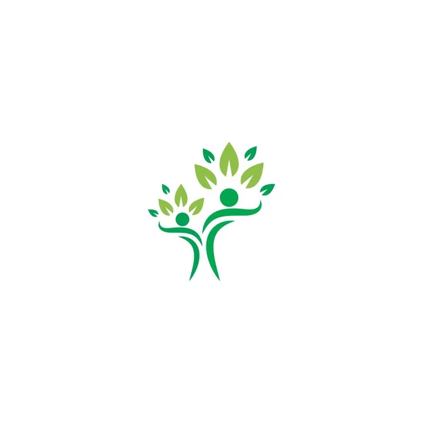 Menschen Baumpflege Logo Illustration — Stockvektor
