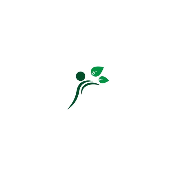 Blad Pictogram Logo Template Illustratie — Stockvector