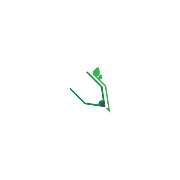 Дизайн Иконки Логотипа Карандаша — стоковый вектор