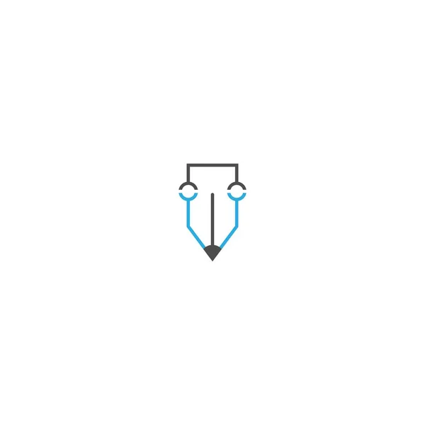 Pennans Logotyp Ikon Illustration Design — Stock vektor