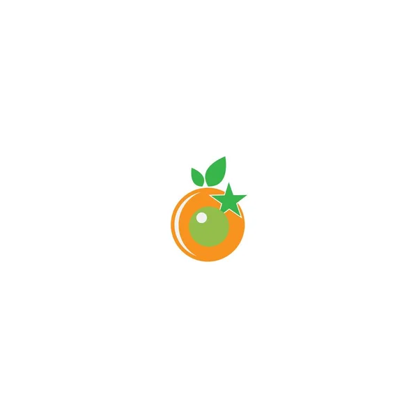 Telecamera Otturatore Logo Arancione Illustrazione — Vettoriale Stock