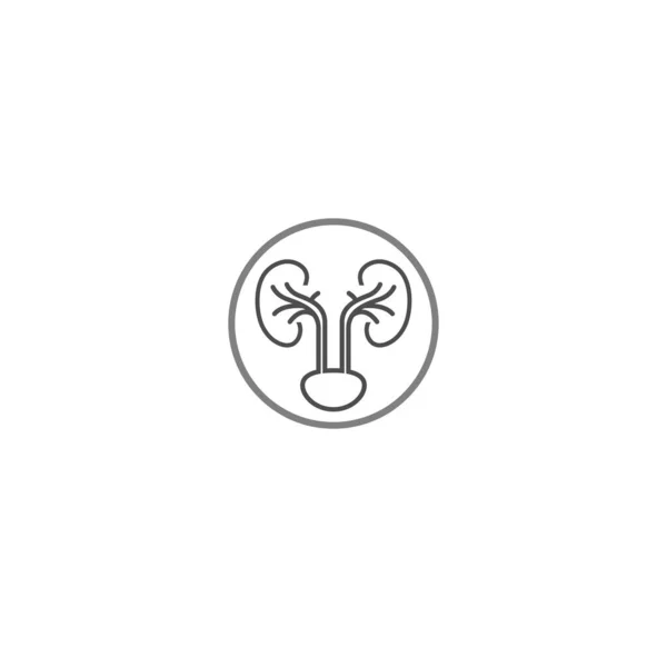 Urologie Logo Nier Logo Pictogram Gezondheids Illustratie — Stockvector