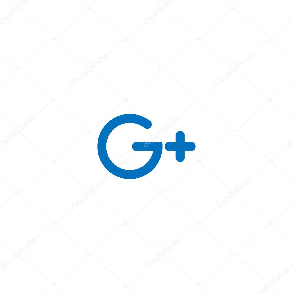 G plus  connection logo icon illustration
