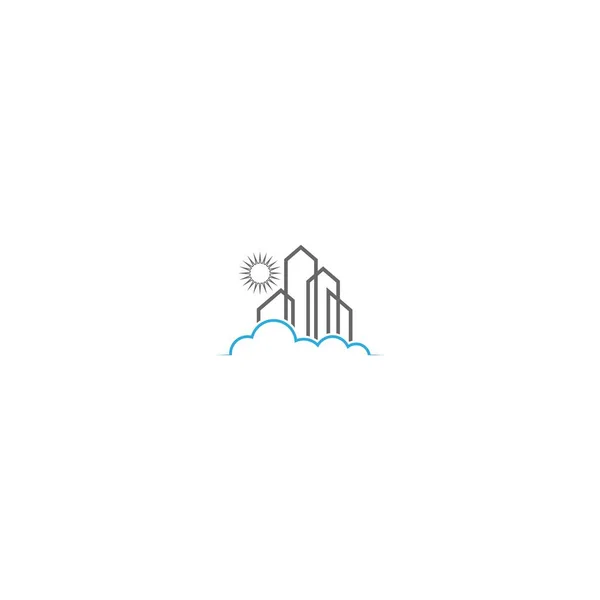 Building Property House Logo Icon Illustration — Stock Vector