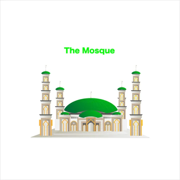 Mosque Sample White Background — Stock Vector