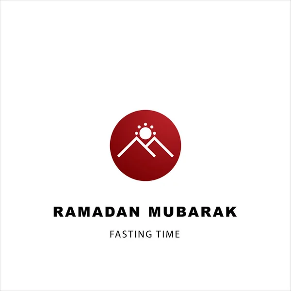 Muslimská Ikona Během Ramadánského Vektoru — Stockový vektor