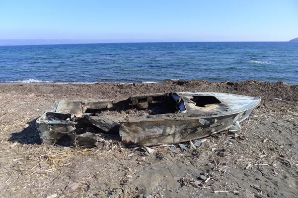 Naufragio en Lesbos — Foto de Stock