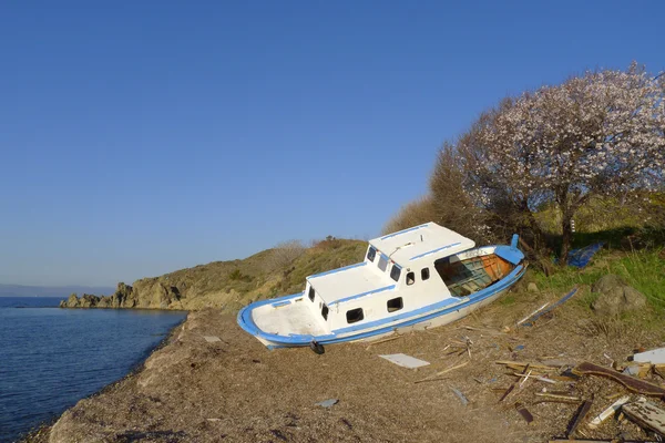 Naufragio en Lesbos — Foto de Stock