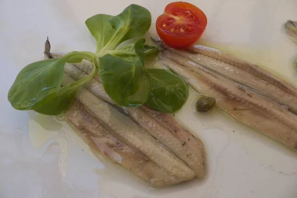 Chutné sardinky na oběd — Stock fotografie