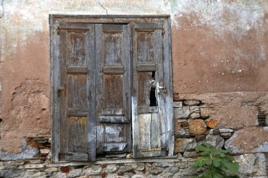 Pitoresk kasaba, Vigla, Lesvos Adası, Yunanistan