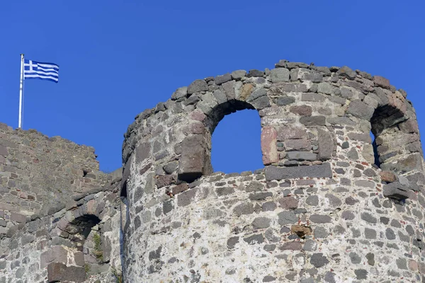 Molivos Castle Lesbos — Stockfoto