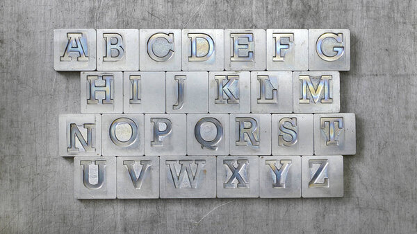 alphabet, vintage letters from vintage press