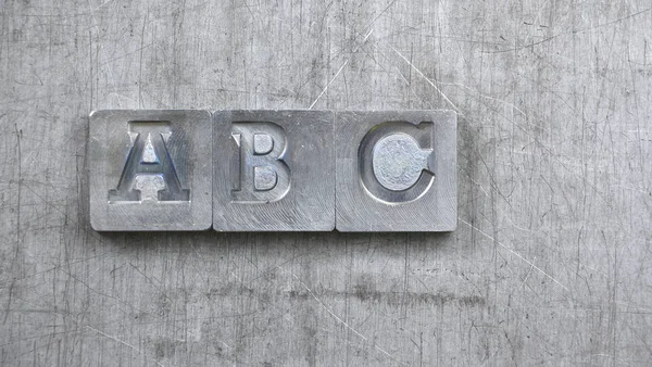 ABC, vintage letters from vintage press
