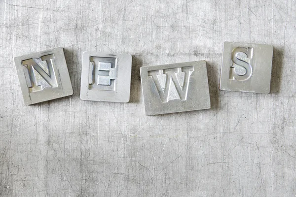 News, vintage letters from vintage press — Stock Photo, Image