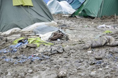 Dunkerque mülteci kampı Grande-Synthe Fransa